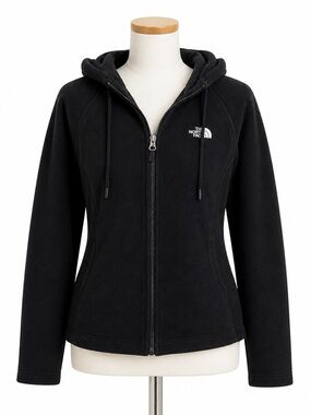 The North Face Black Full-Zip Hooded Fleece Jacket